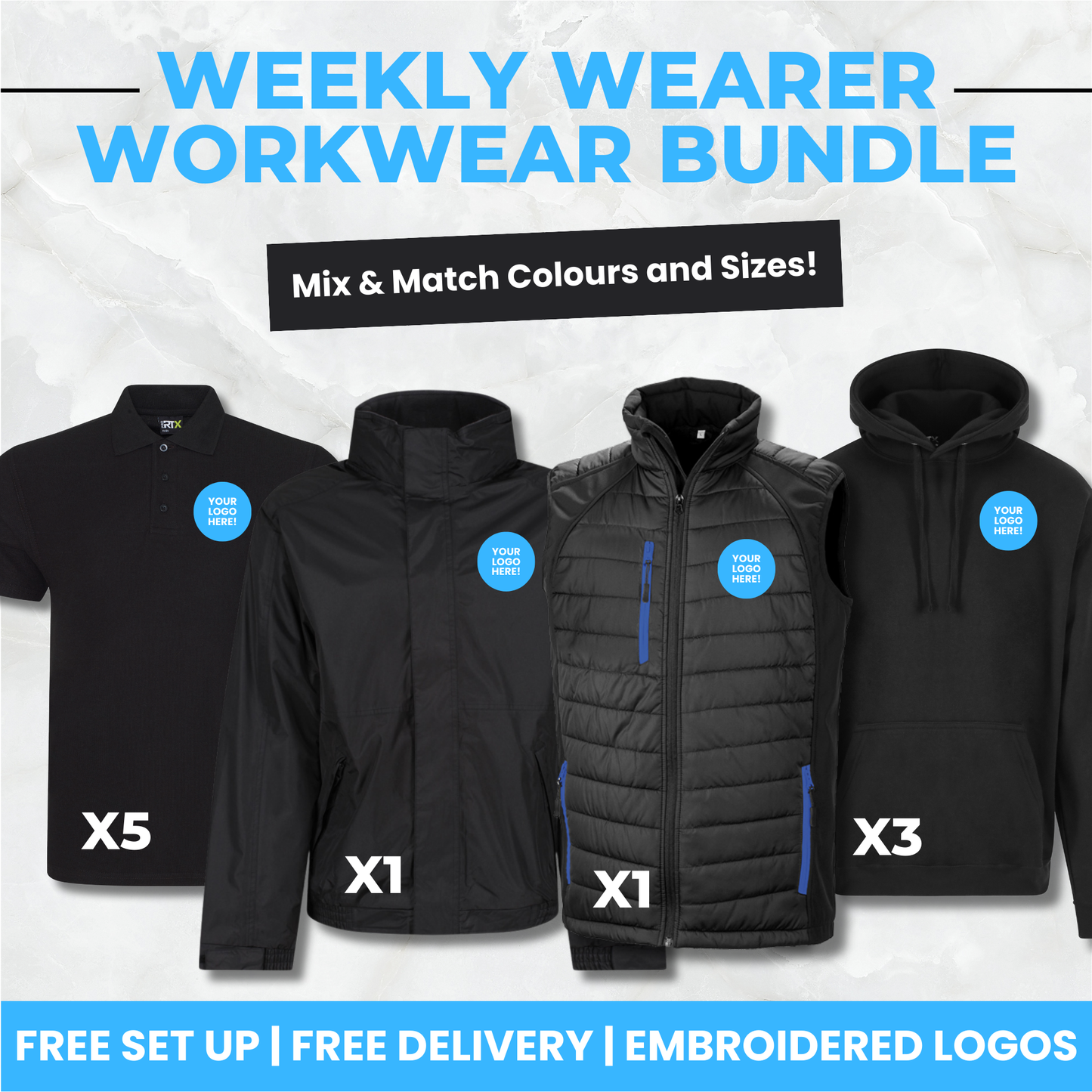 Customised Embroidered Weekly Workwear Bundle